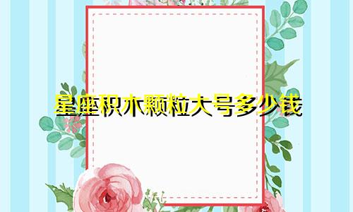 星座积木颗粒大号多少钱