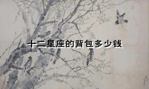 十二星座的背包多少钱