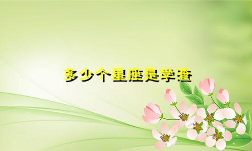 多少个星座是学渣