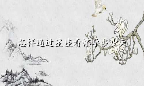 怎样通过星座看怀孕多少天