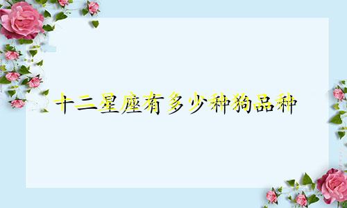 十二星座有多少种狗品种