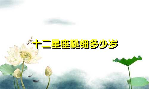 十二星座腿细多少岁