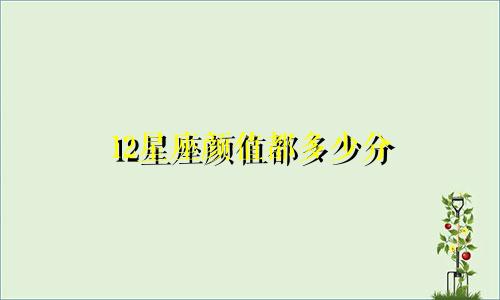 12星座颜值都多少分