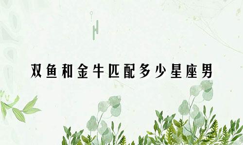 双鱼和金牛匹配多少星座男