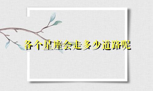 各个星座会走多少道路呢