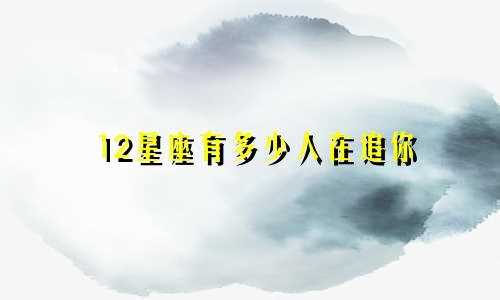 12星座有多少人在追你