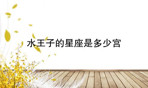 水王子的星座是多少宫
