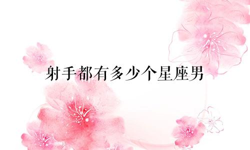 射手都有多少个星座男