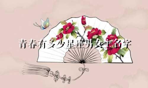 青春有多少星座男女主名字
