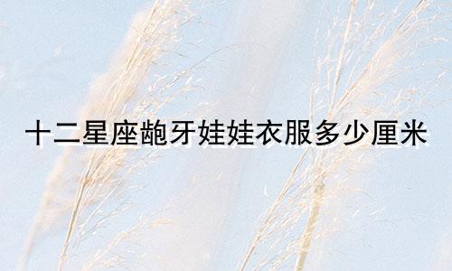 十二星座龅牙娃娃衣服多少厘米