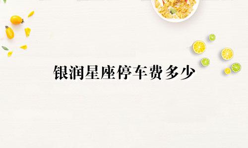 银润星座停车费多少