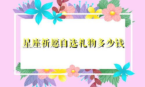 星座祈愿自选礼物多少钱