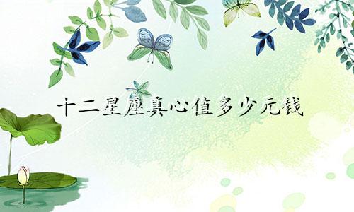 十二星座真心值多少元钱