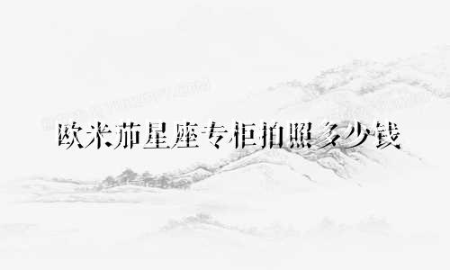 欧米茄星座专柜拍照多少钱