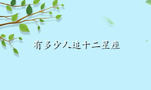 有多少人追十二星座