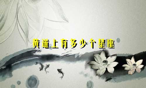 黄道上有多少个星座