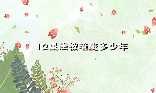 12星座被暗恋多少年