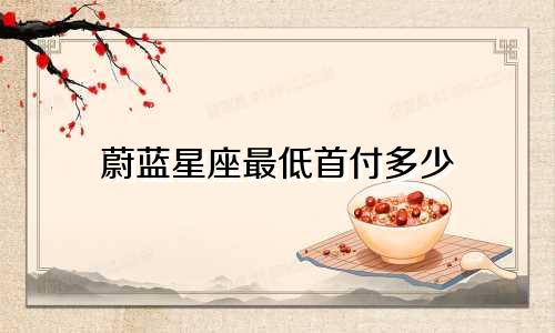 蔚蓝星座最低首付多少