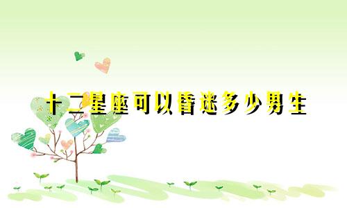 十二星座可以昏迷多少男生