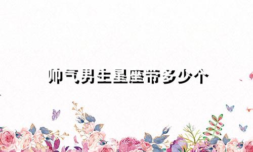 帅气男生星座带多少个