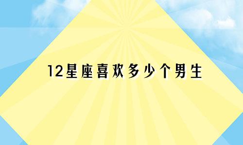 12星座喜欢多少个男生