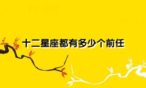 十二星座都有多少个前任