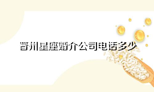 晋州星座婚介公司电话多少