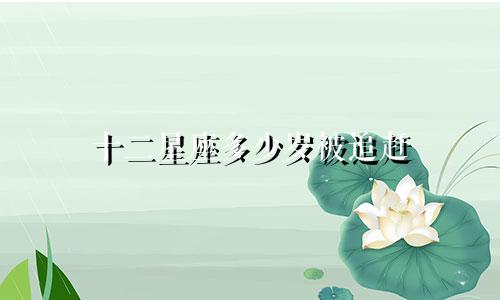 十二星座多少岁被追赶
