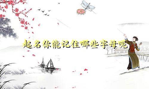 起名你能记住哪些字母呢