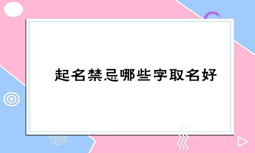 珺起名禁忌哪些字取名好