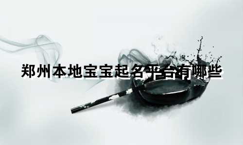 郑州本地宝宝起名平台有哪些