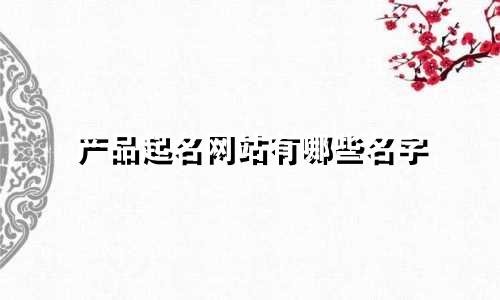 产品起名网站有哪些名字