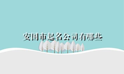 安国市起名公司有哪些
