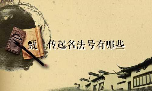 甄嬛传起名法号有哪些