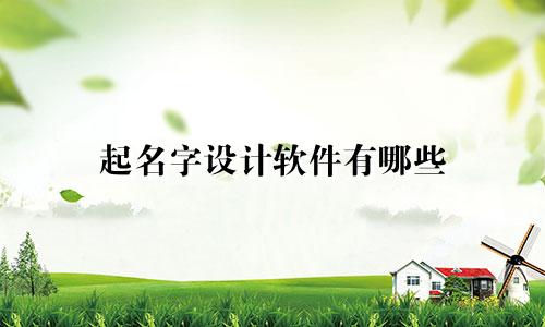 起名字设计软件有哪些