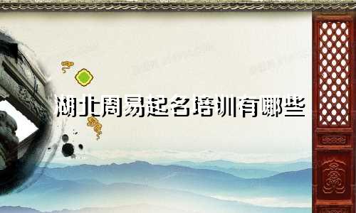 湖北周易起名培训有哪些