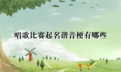 唱歌比赛起名谐音梗有哪些