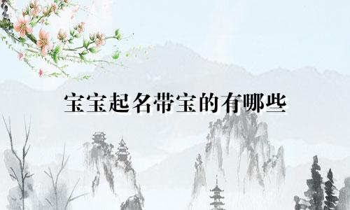 宝宝起名带宝的有哪些