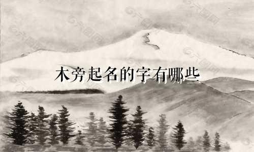 木旁起名的字有哪些