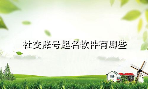 社交账号起名软件有哪些