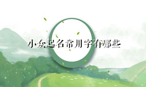 小众起名常用字有哪些