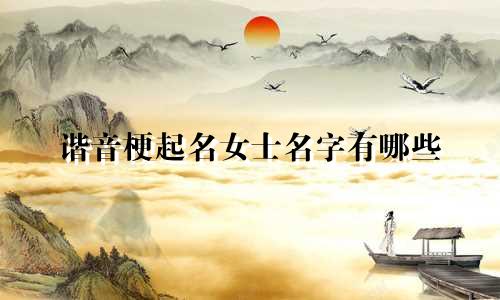 谐音梗起名女士名字有哪些