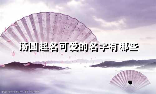 汤圆起名可爱的名字有哪些