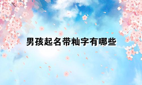 男孩起名带籼字有哪些