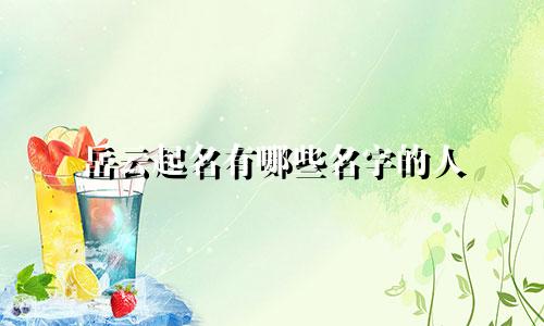岳云起名有哪些名字的人