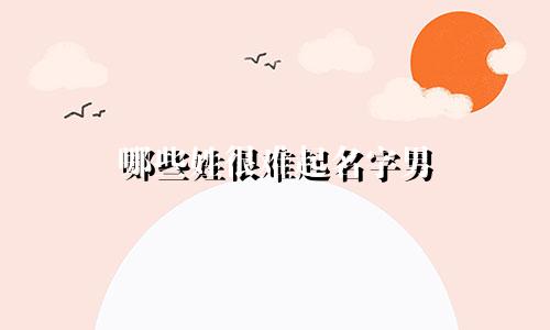 哪些姓很难起名字男