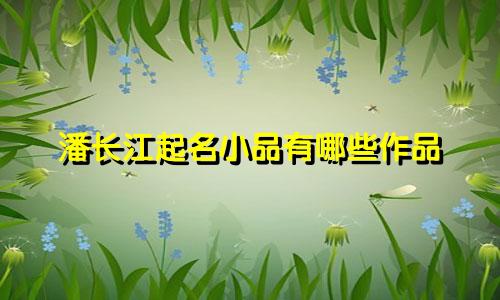 潘长江起名小品有哪些作品