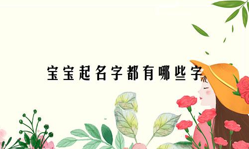 宝宝起名字都有哪些字