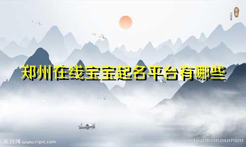 郑州在线宝宝起名平台有哪些