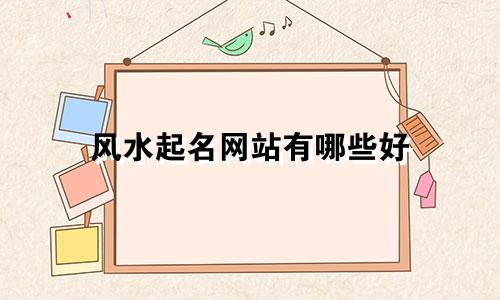 风水起名网站有哪些好